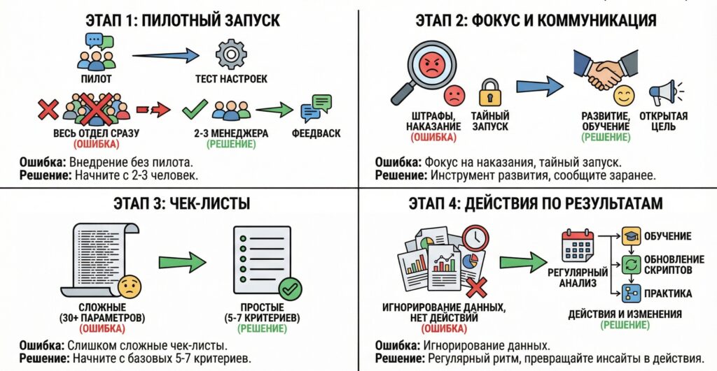 Типичные ошибки при внедрении речевой аналитики