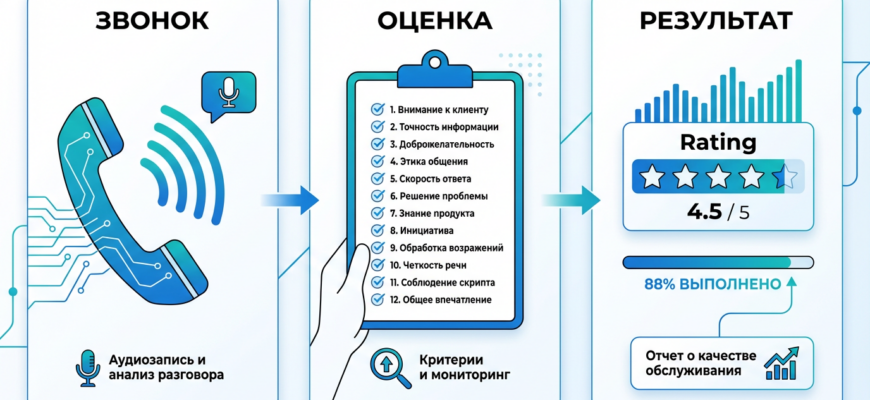 Оценка звонка сотрудника — 12 критериев для РОПа