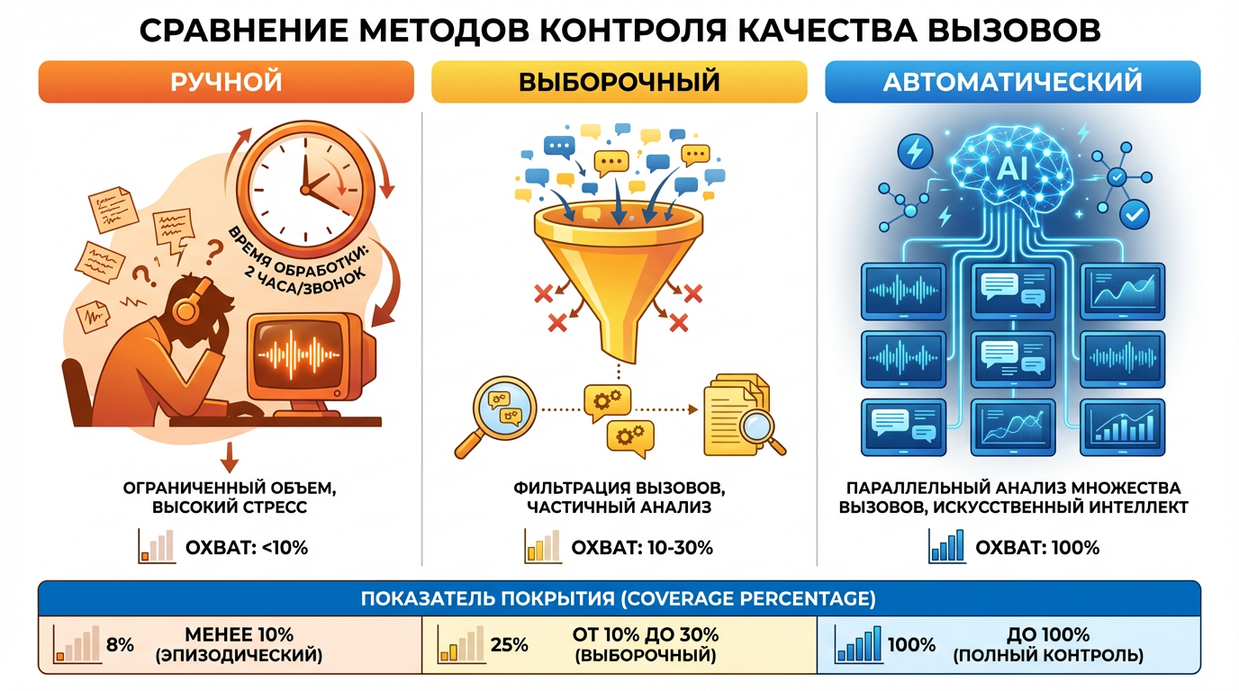 3 метода контроля качества звонков