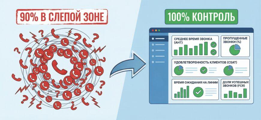 Анализ звонков менеджеров — контроль 100% разговоров вместо 5-10%