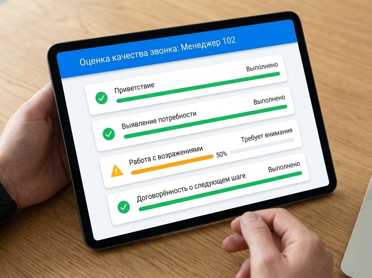 Чек-лист критериев оценки качества звонков