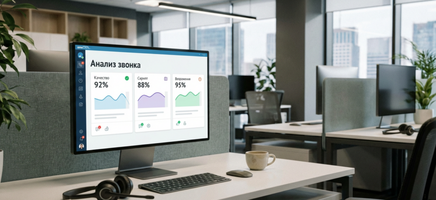 Анализ звонков в amoCRM — автоматический контроль качества переговоров