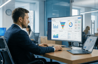 Контроль менеджеров по продажам — руководитель анализирует данные