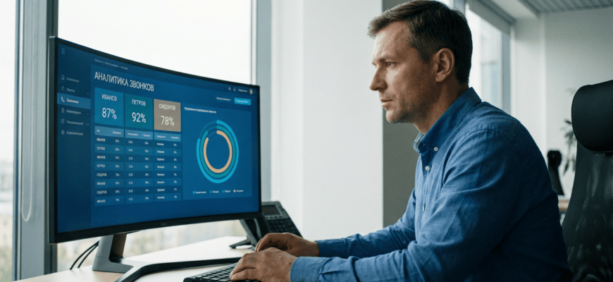 Контроль звонков менеджеров — РОП анализирует звонки отдела продаж