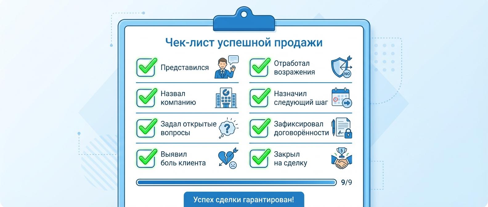 Чек-лист проверки качества звонка менеджера