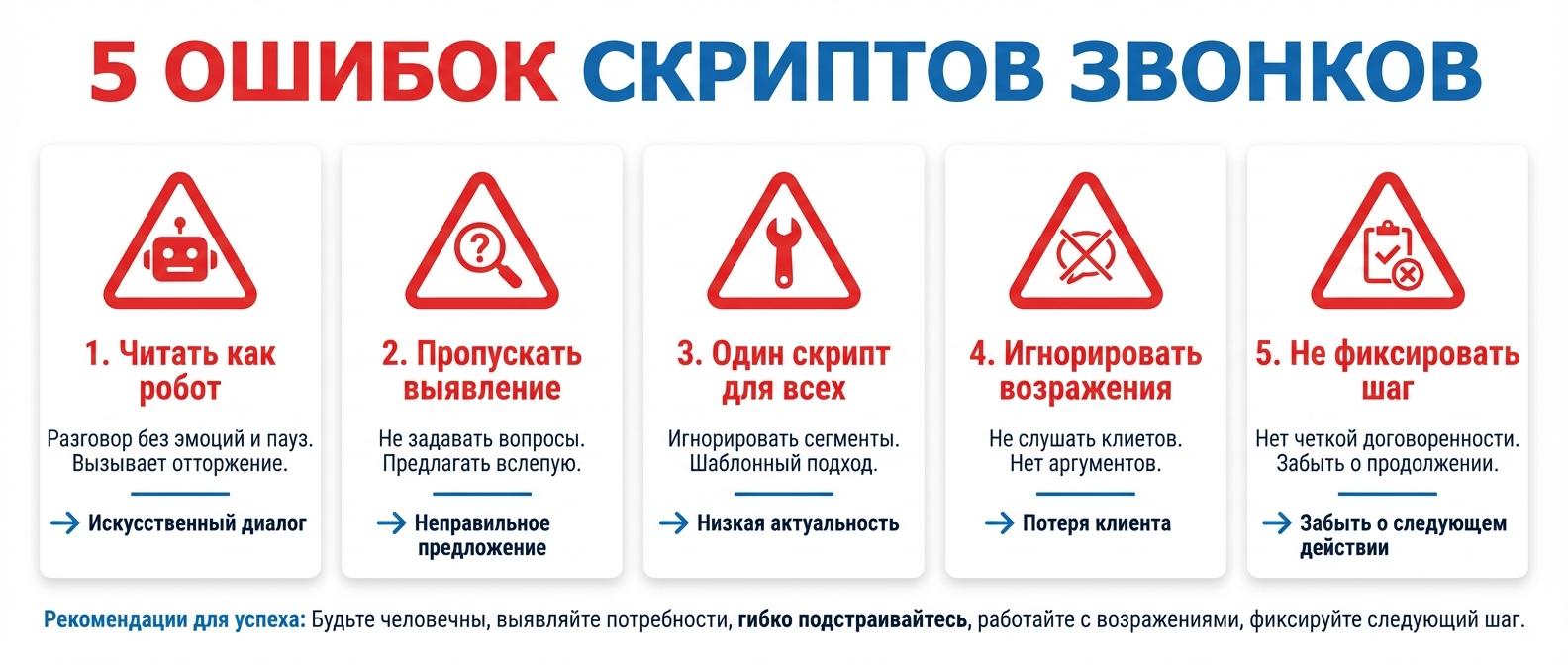 5 ошибок при использовании скриптов звонков