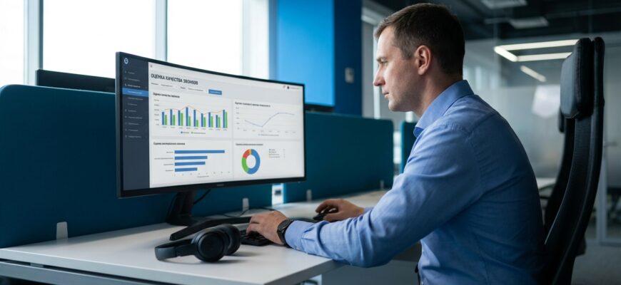 Оценка качества звонков менеджеров — РОП анализирует дашборд