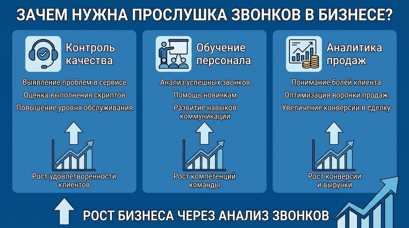 Зачем нужна прослушка звонков — основные задачи контроля
