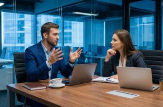 Работа с возражениями в продажах — менеджер ведёт переговоры с клиентом