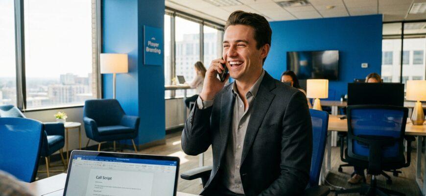 Скрипт звонка — менеджер разговаривает по телефону с клиентом