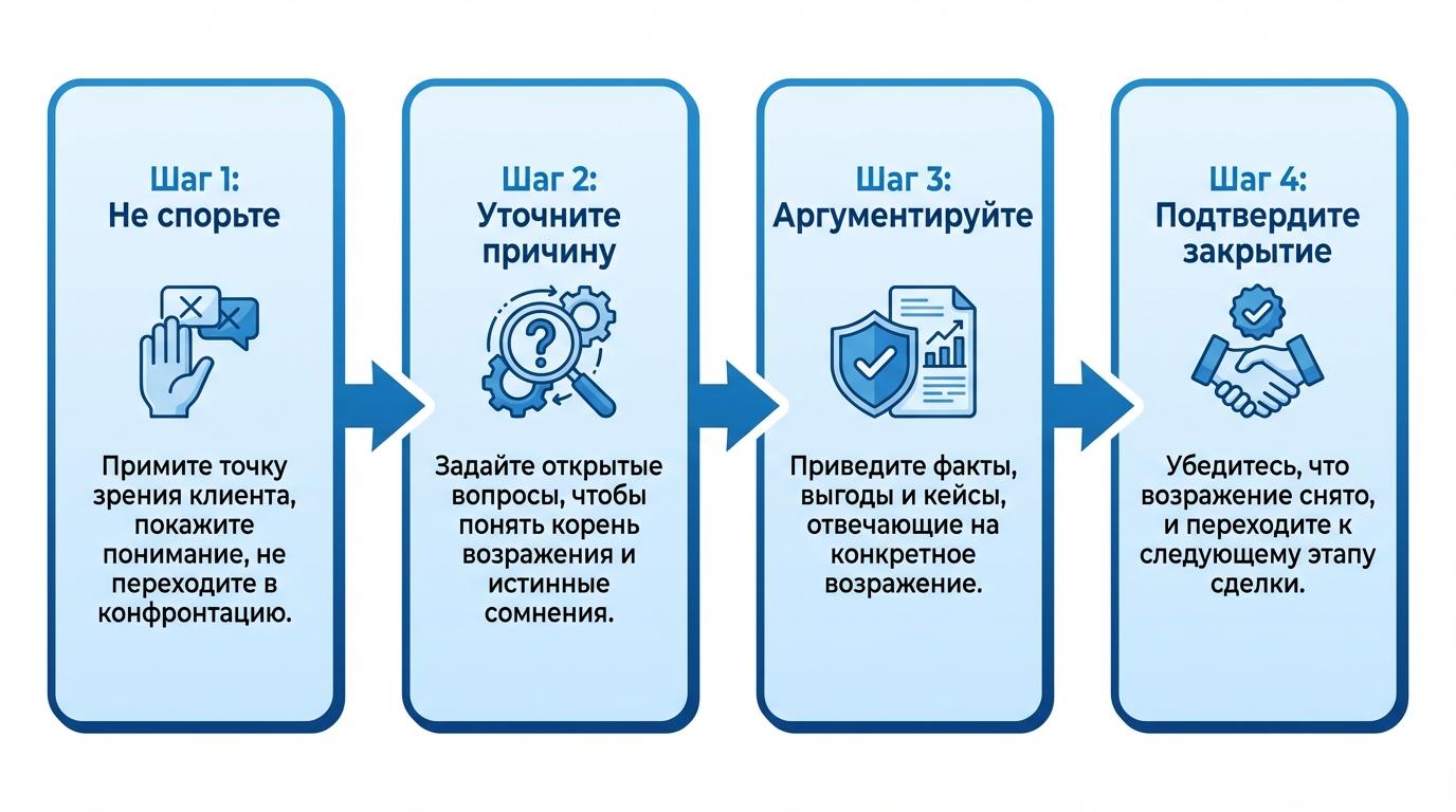 Алгоритм отработки возражения «дорого» — 4 шага