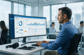 Аудит звонков в отделе продаж — руководитель анализирует данные о качестве работы менеджеров