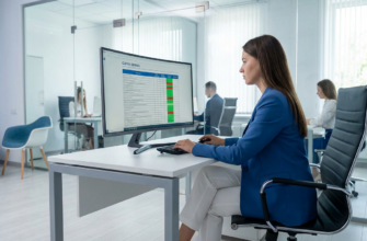 Чек-лист оценки звонка менеджера на экране монитора в офисе