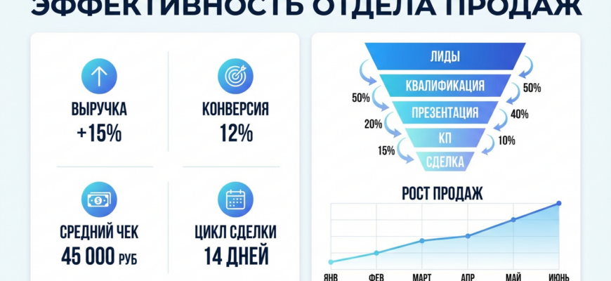 Эффективность отдела продаж: как измерить и повысить показатели команды