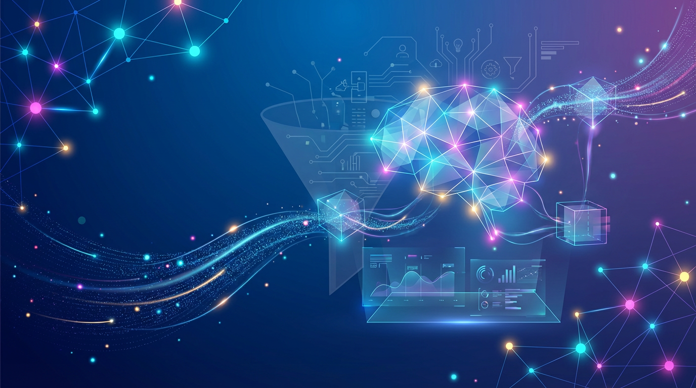 Искусственный интеллект для продаж — абстрактная визуализация AI технологий