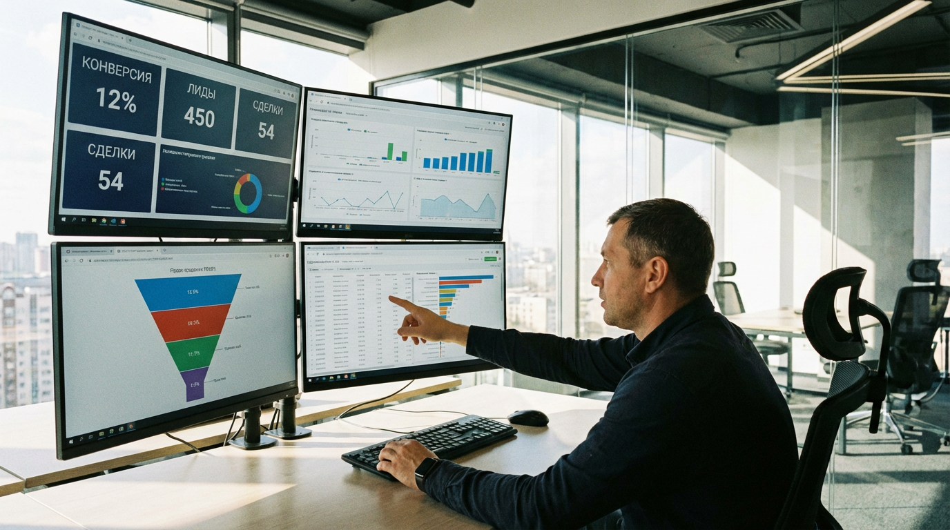 Контроль воронки продаж руководителем отдела