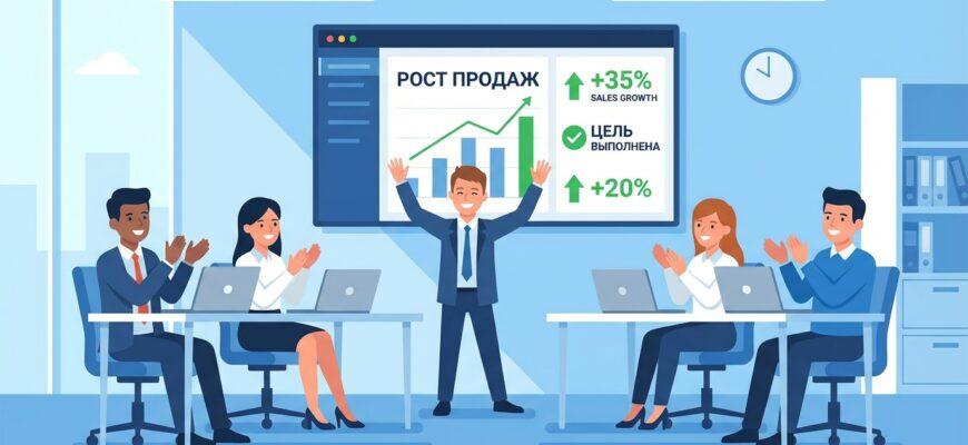 Мотивация менеджера по продажам — команда достигает целей