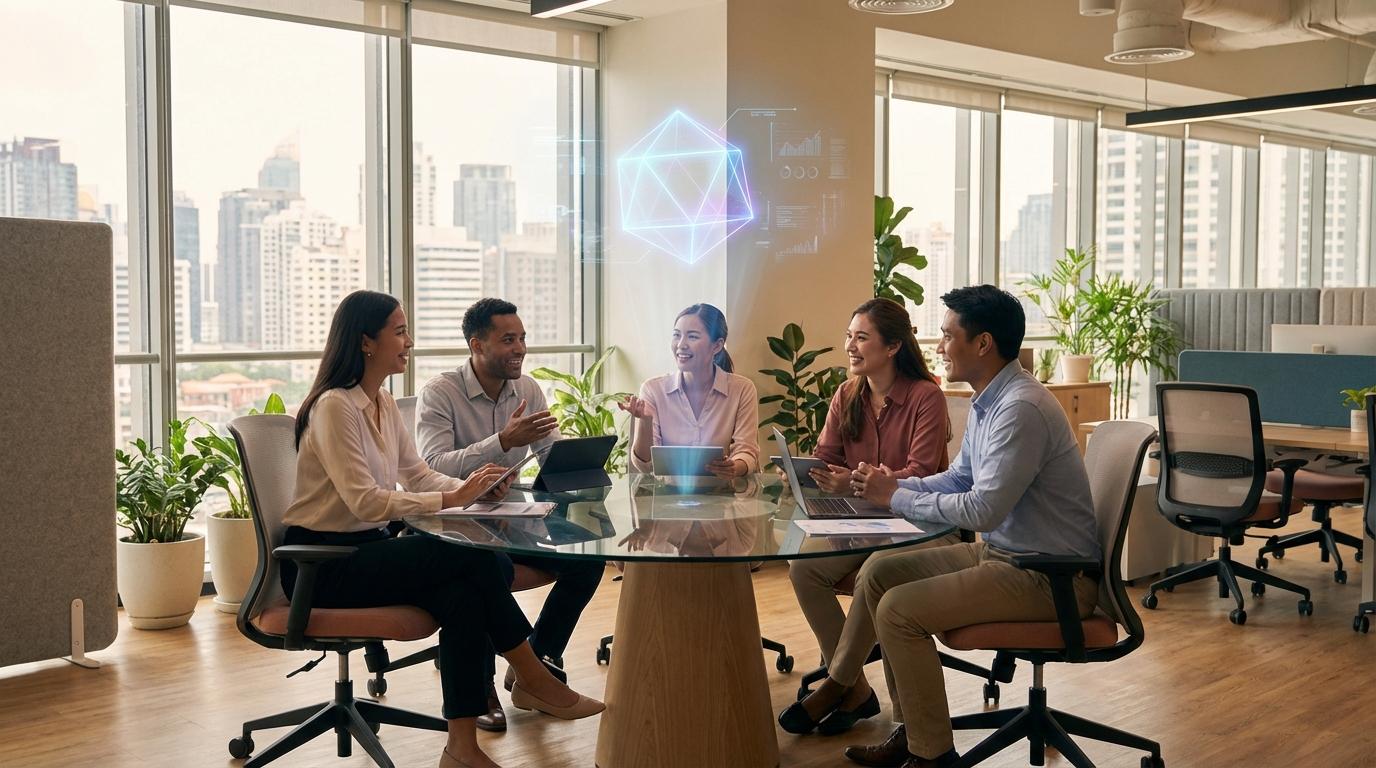 Команда отдела продаж работает с ИИ-инструментами