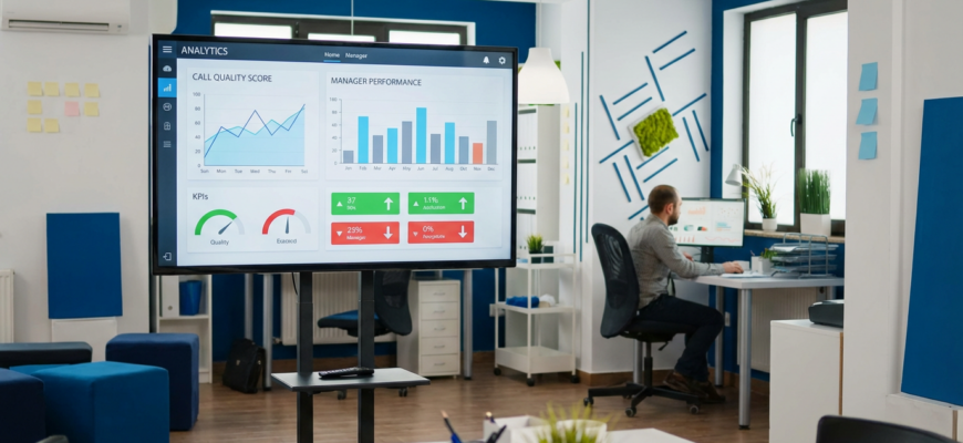 Система контроля звонков: дашборд руководителя отдела продаж с аналитикой качества