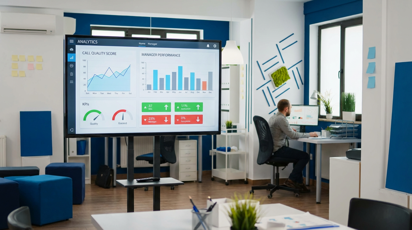 Система контроля звонков: дашборд руководителя отдела продаж с аналитикой качества
