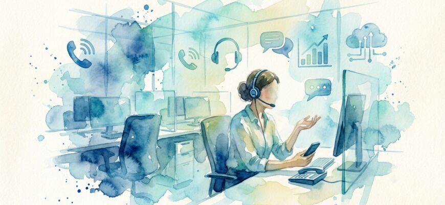 Телемаркетинг: операторы колл-центра работают со звонками и аналитикой