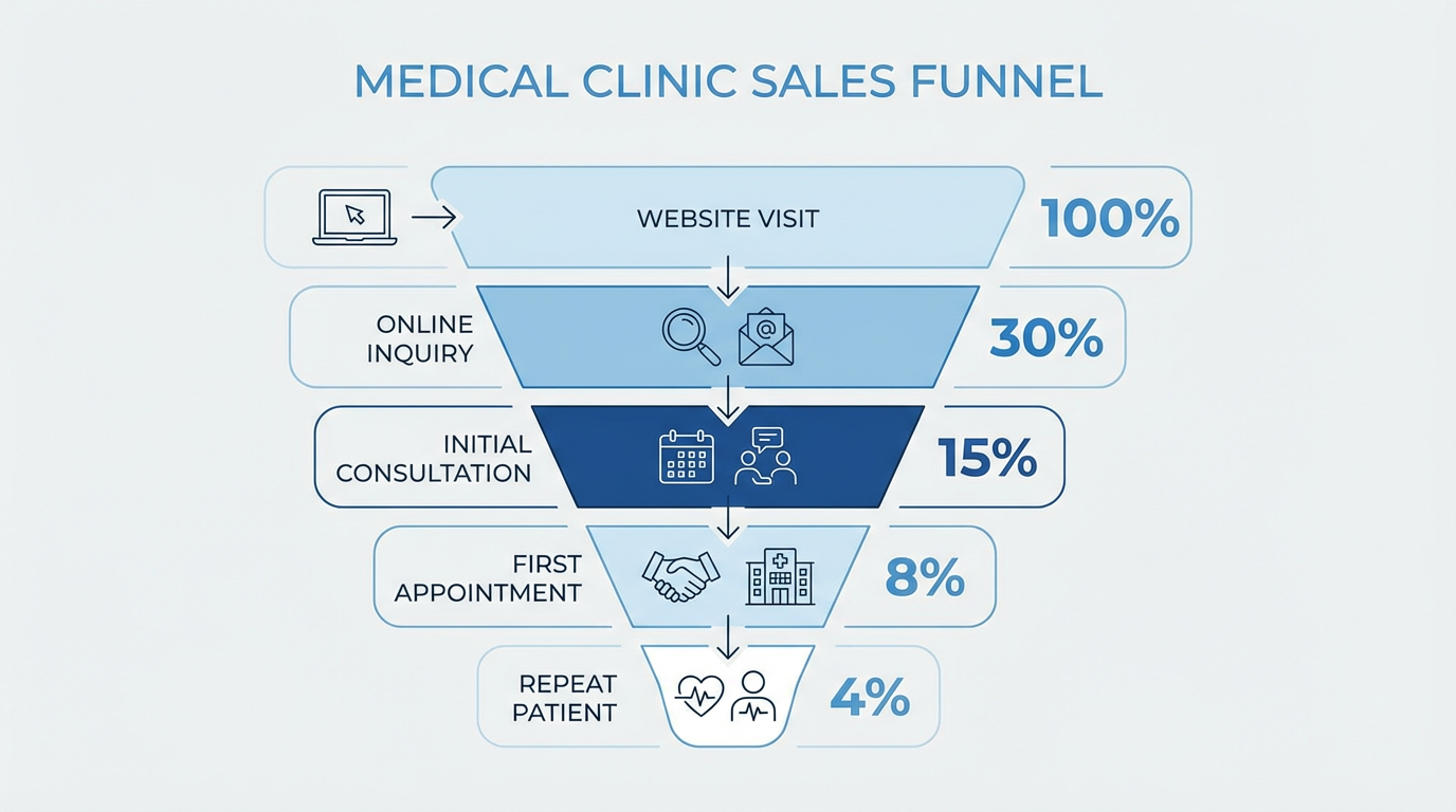 Воронка продаж медицинской клиники