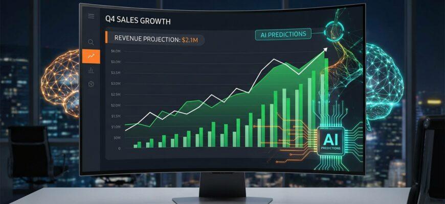 Автоматизация продаж с помощью ИИ - дашборд аналитики отдела продаж