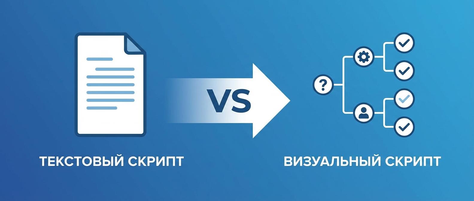 Сравнение текстовых и визуальных скриптов продаж — инфографика