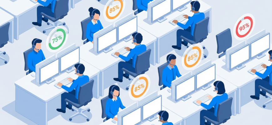 Нагрузка на оператора колл-центра - мониторинг загруженности операторов