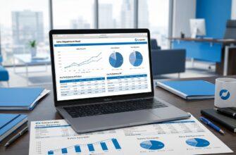 Отчет менеджера по продажам на экране компьютера руководителя