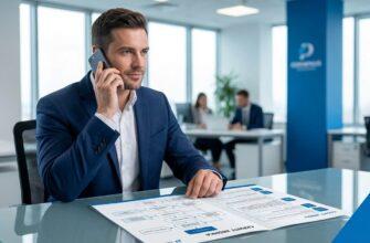 Менеджер по продажам работает со скриптом холодного звонка