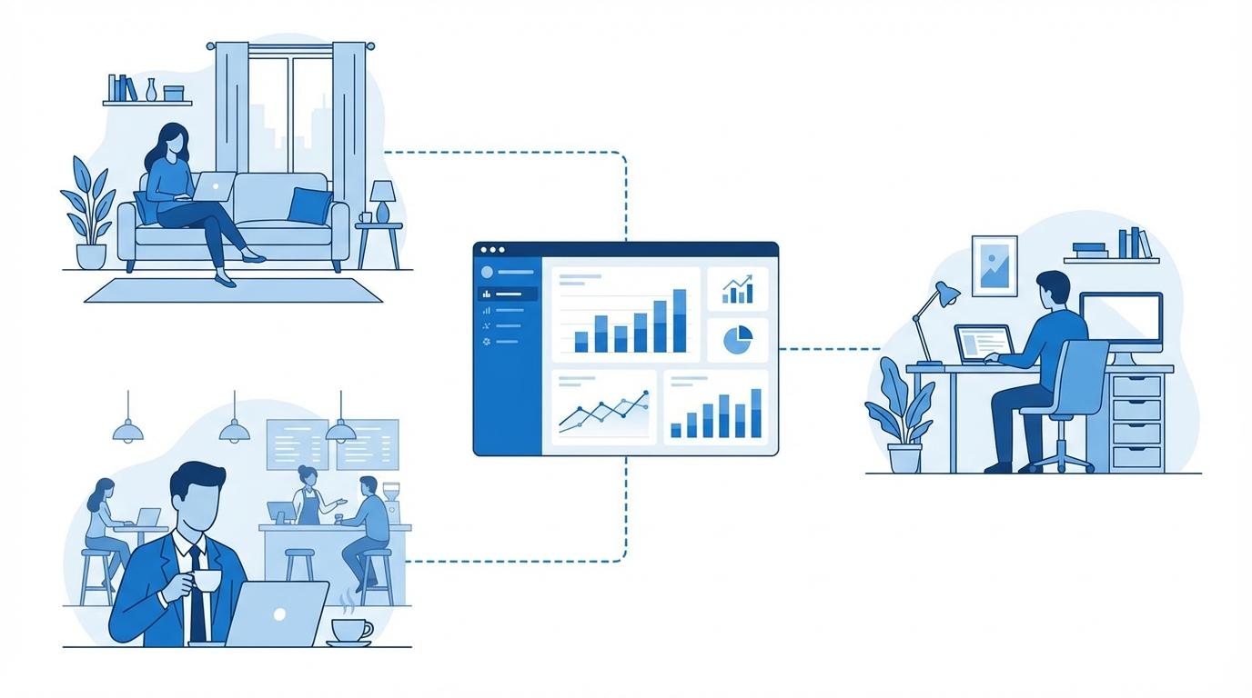 Удалённый отдел продаж - менеджеры работают из разных локаций, объединённые единой системой