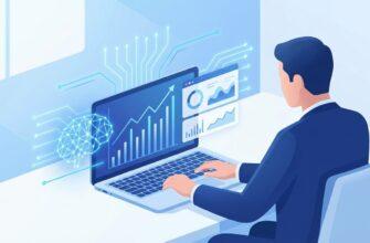 Внедрение ИИ для бизнеса -- руководитель анализирует данные на дашборде