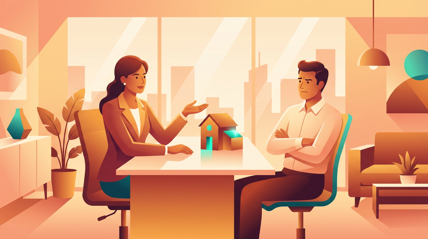 Возражения риэлторам - риэлтор отрабатывает возражения клиента при встрече