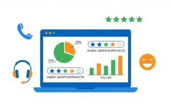 Оценка качества обслуживания - дашборд с показателями и метриками клиентского сервиса