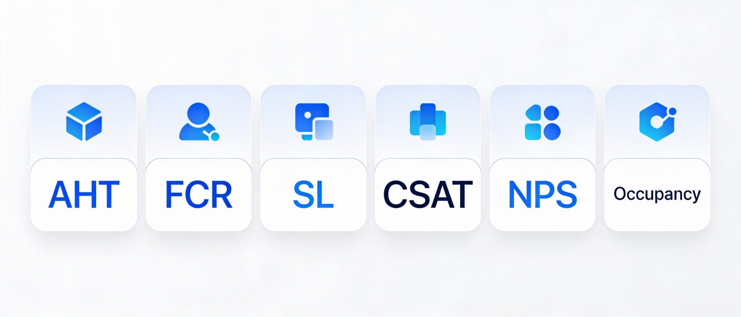 KPI колл-центра: AHT, FCR, SL, CSAT, NPS