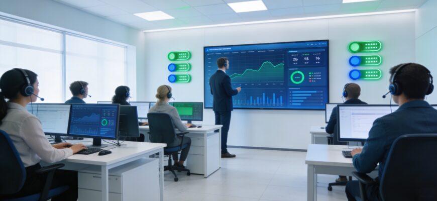 Управление колл-центром - дашборд с метриками и операторы