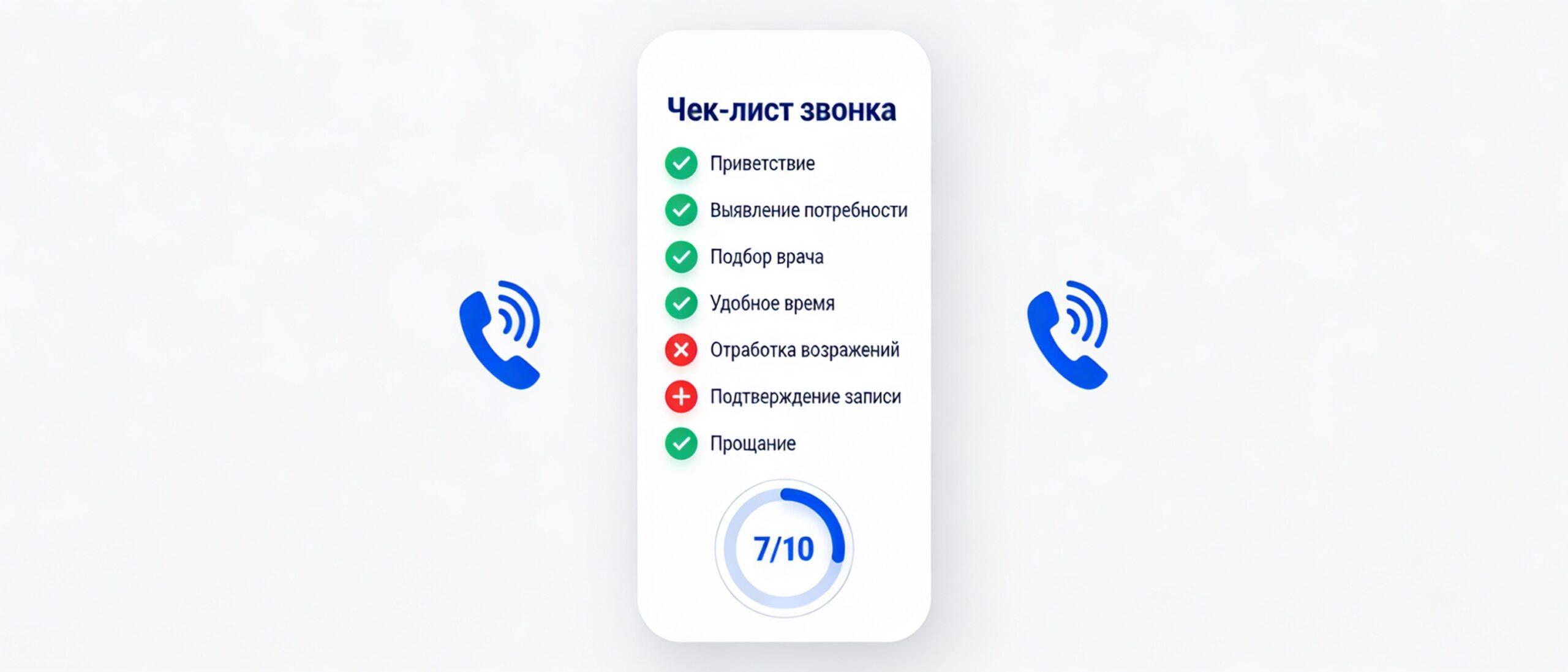 Чек-лист контроля администратора клиники из 10 параметров